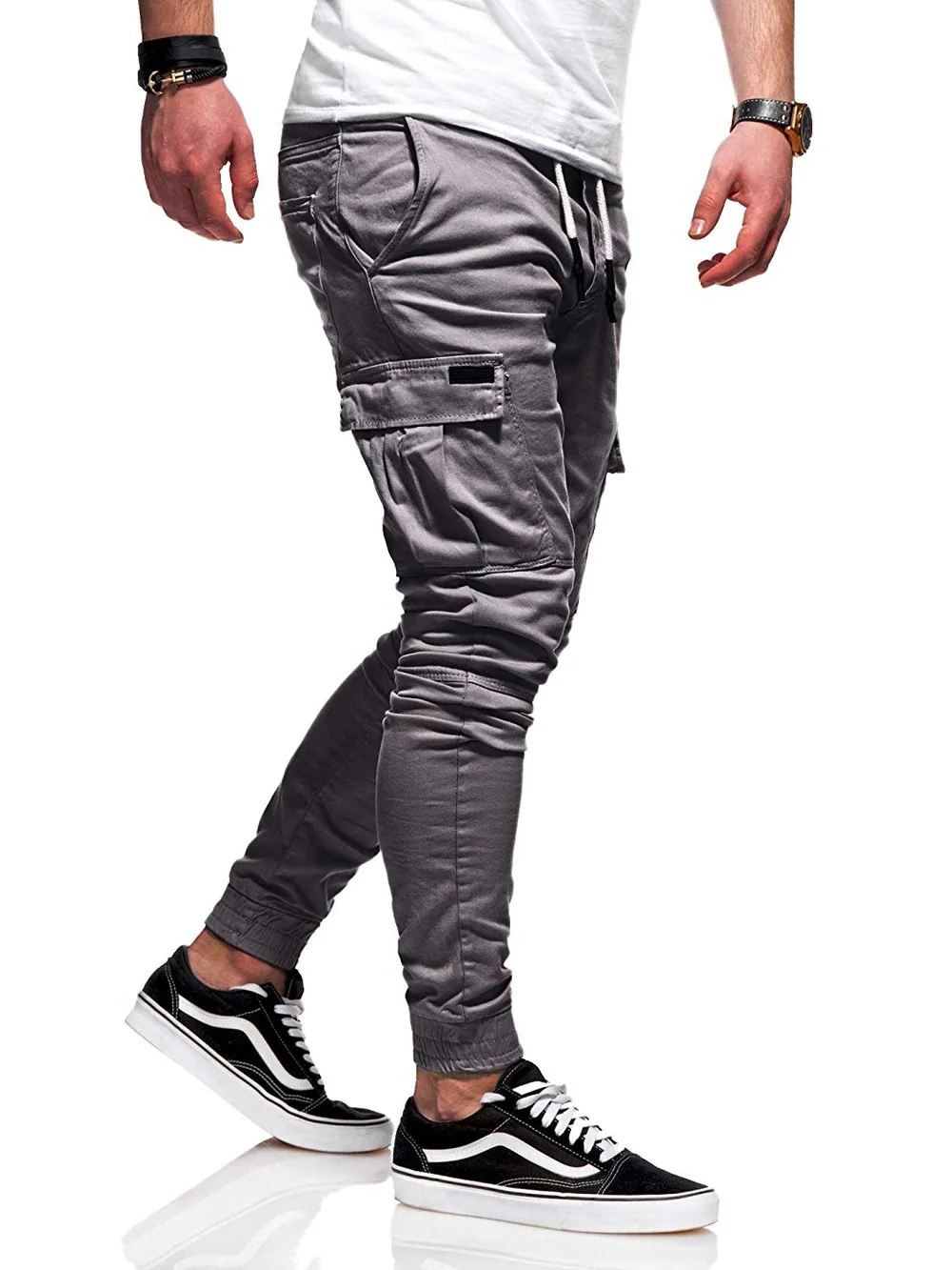 casual dress pants Men Pants Thin Fashion Casual Jogger Pants 2020 Streetwear Cargo Pants Men's Multi-pockets Trousers Fitness Gyms Sweatpants Mens casual pants