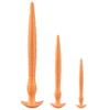 Liquid Silicone Super Long Anal Plug Dildos Stimulate Anus and Vagina Soft Anal Dilator Butt Plug Sex Toys for Women and Men 1