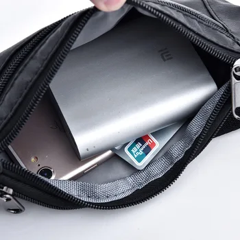 

2020 New Large-capacity Ultra-thin PU Waist Bag Men's Outdoor Sports Waist Pocket Multi-functional Running Mobile Phone Bag