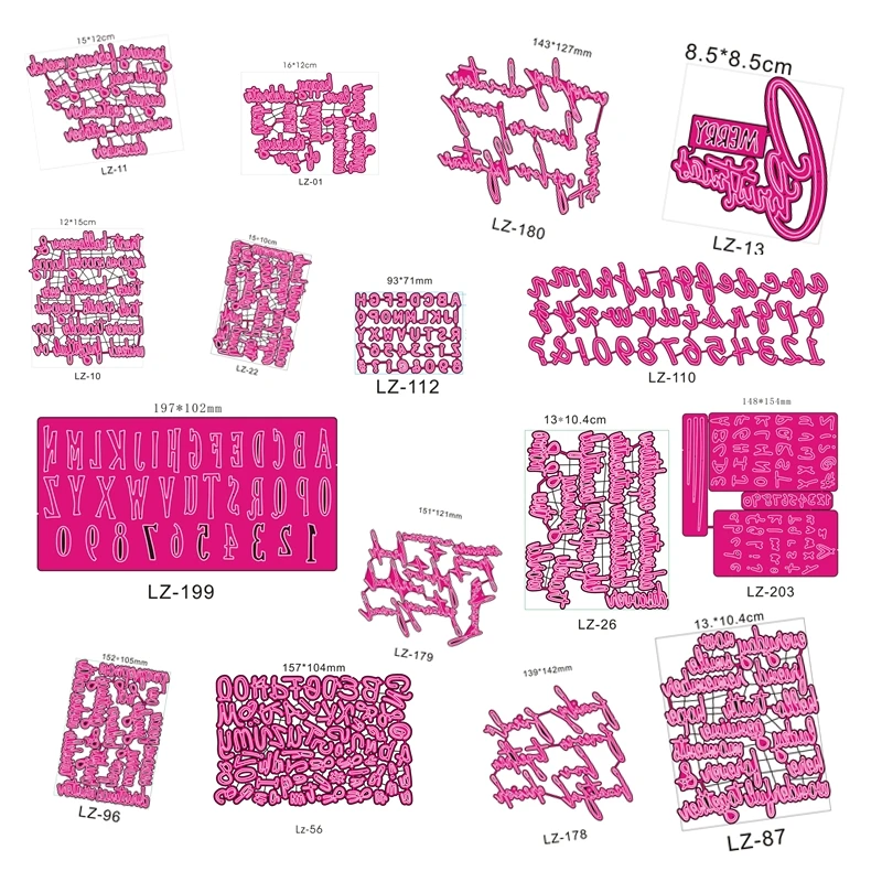 Новые металлические Вырубные штампы и Скрапбукинг для бумаги, для изготовления слов, букв, тиснения, рамка, Набор открыток