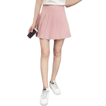 

Women's Fashion High Waist Pleated Skirt Slim Waist Casual Tennis Skirt Skirt Women Cute Sweet Girls Dance Skirt 2020 Summer