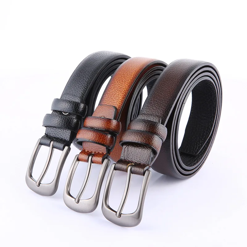 

2018 New Year Fashion Solid Color Casual Men Polyurethane Belt Students Leather Belt Pin Buckle Leather Belt Currently Available