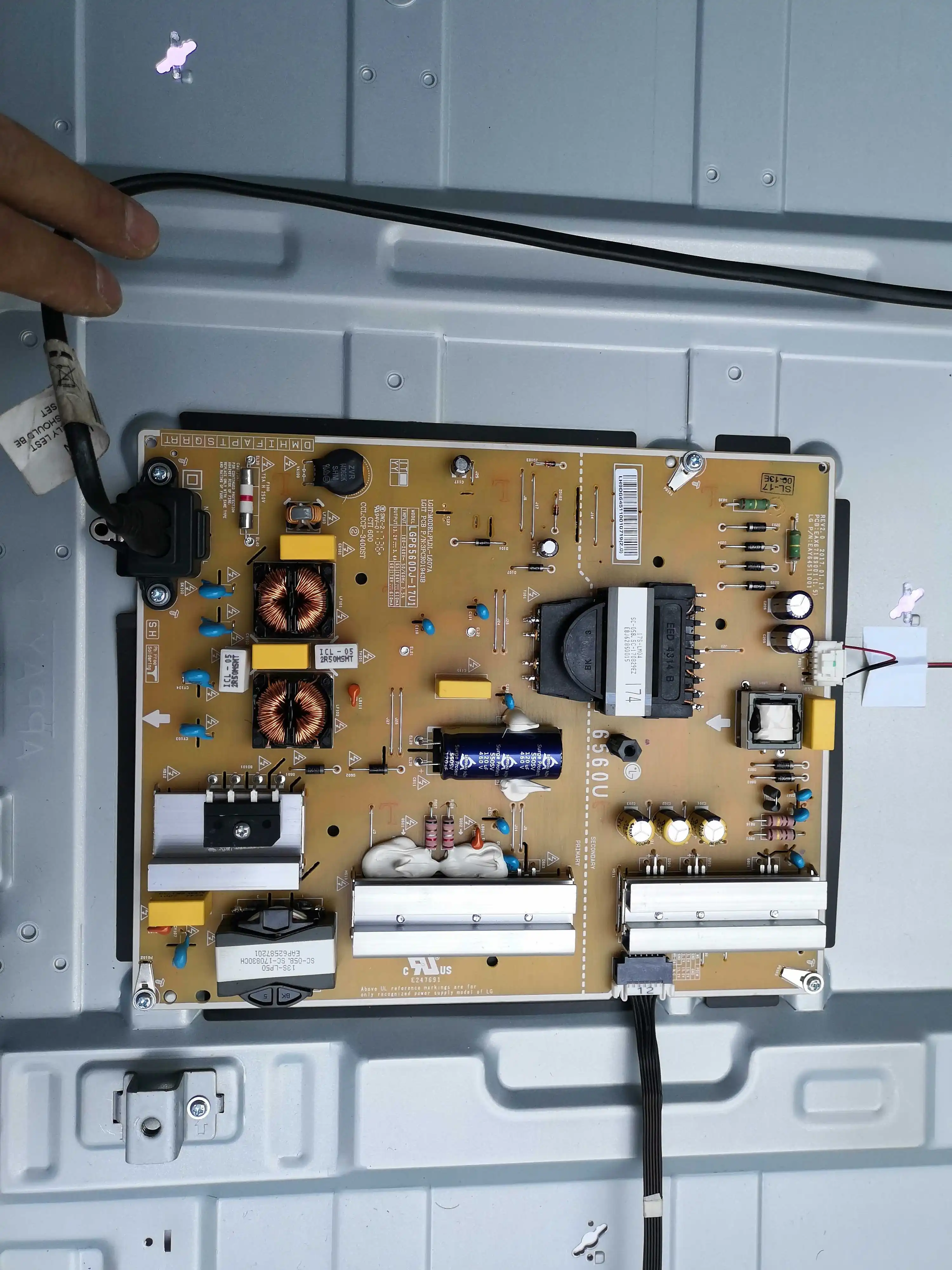 Плата питания оригинальная Рабочая 65LG63CJ-CA EAX67189001(1,4) LGP6560DJ-17U1