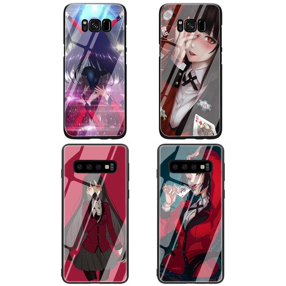 EWAU Kakegurui Стекло чехол для телефона для samsung Galaxy S7 8 9 10Plus Note8 9 A10 20 30 40 50 60 70