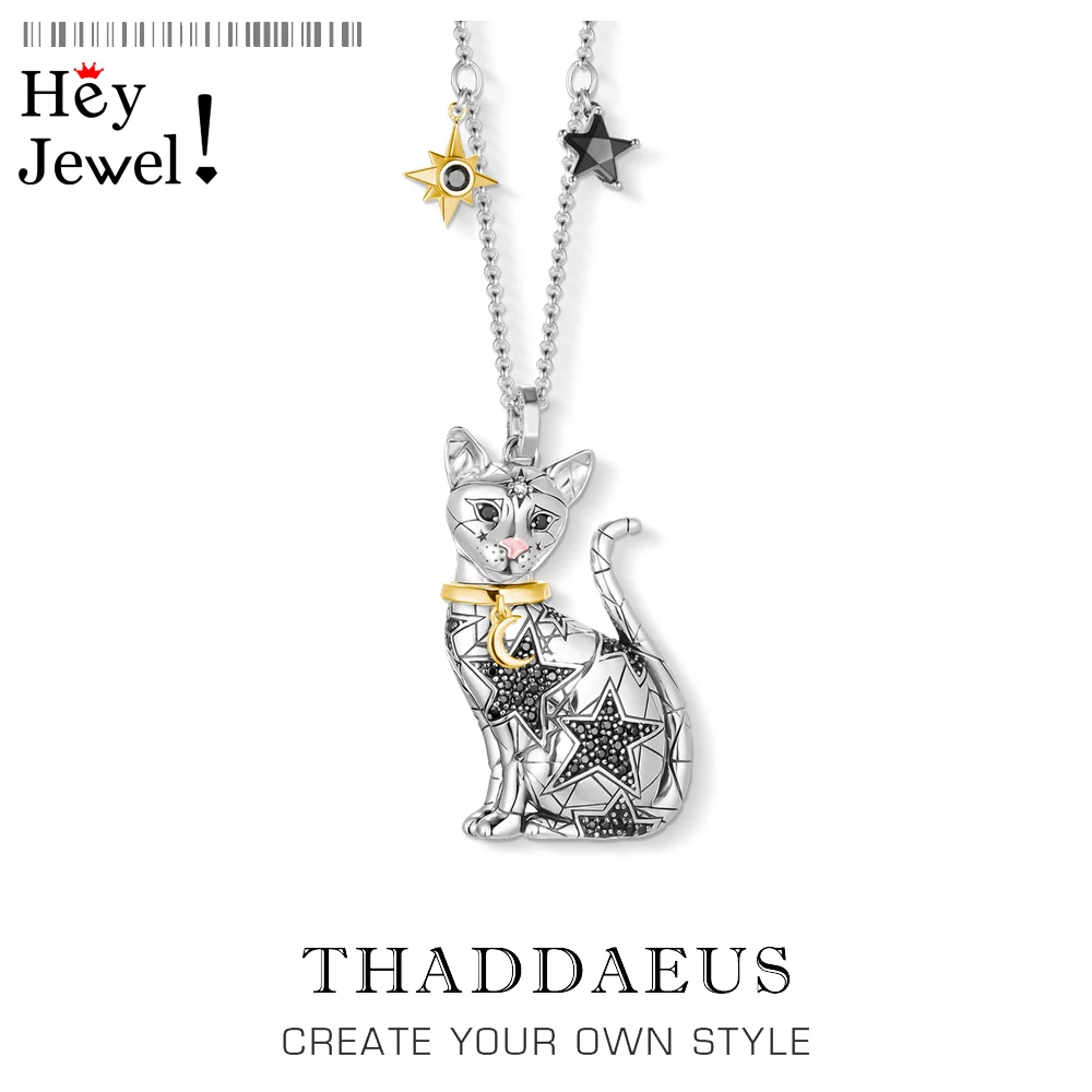 Pendant Necklace Magic Cat,2020 Brand New Link Chain Fashion Jewelry Europe Glamorous 925 Stering Silver Bijoux Gift For Women
