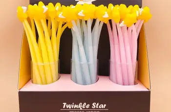 

korea creative angel star gel pen cute cartoon school gift student gel ink pen office black writing pen promotion pen 48pc/lot