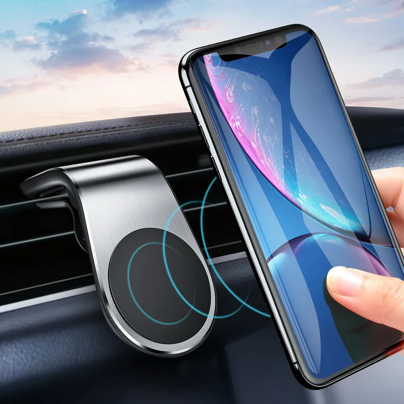 Soporte magnético de Metal GETIHU soporte magnético de teléfono de coche Mini soporte de rejilla de ventilación soporte magnético móvil para iPhone XS Max Xiaomi Smartphones en el coche