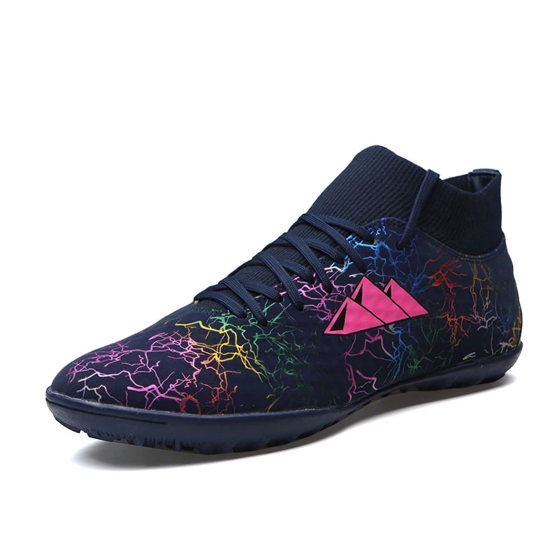 

ZHENZU Turf Indoor Training Football Boots Men Soccer Shoes Kids Cleats High Ankle Sport Sneakers Size 35-44 chaussure de foot