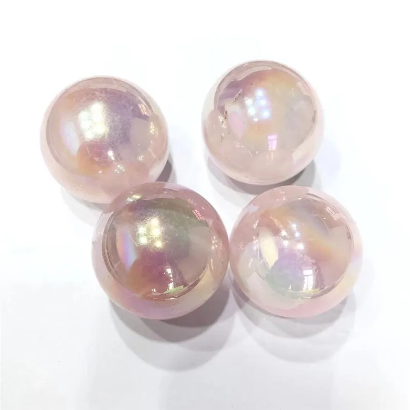 

Натуральный розовый кварц кристалл аура шар для украшения дома целебные кристаллы