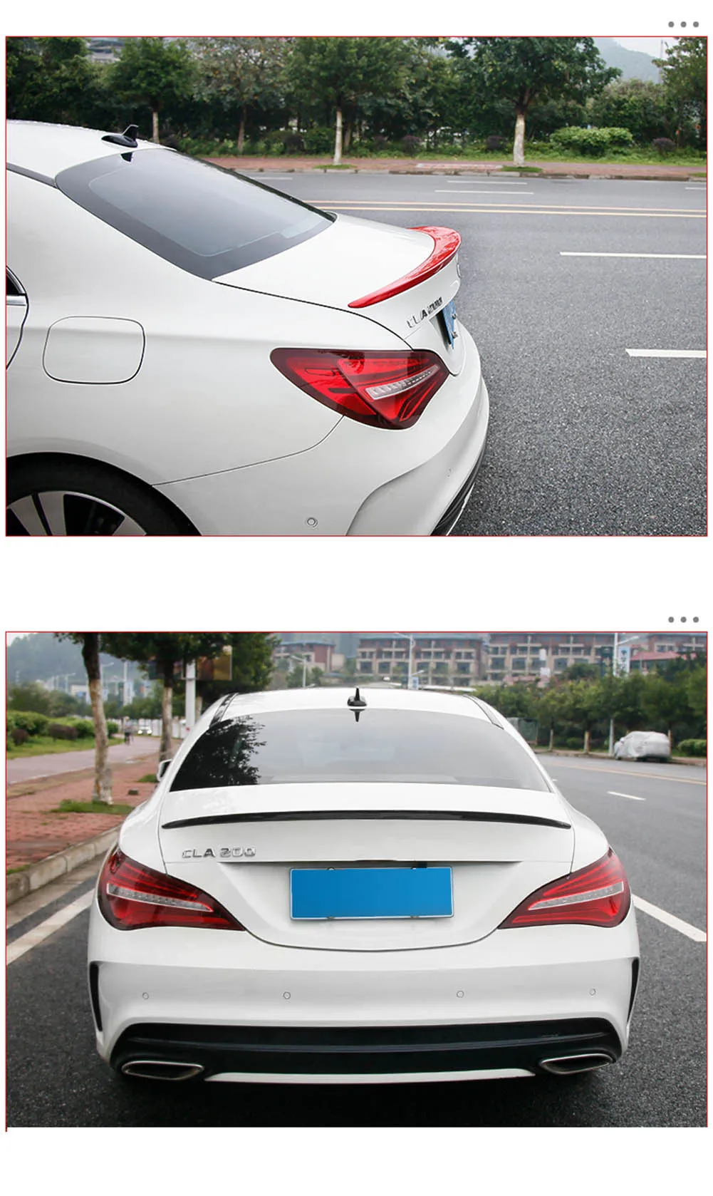 Авто гоночный задний спойлер багажника активный крыло губы для Mercedes-Benz CLA-Class CLA200 cla260 углеродного волокна/ABS