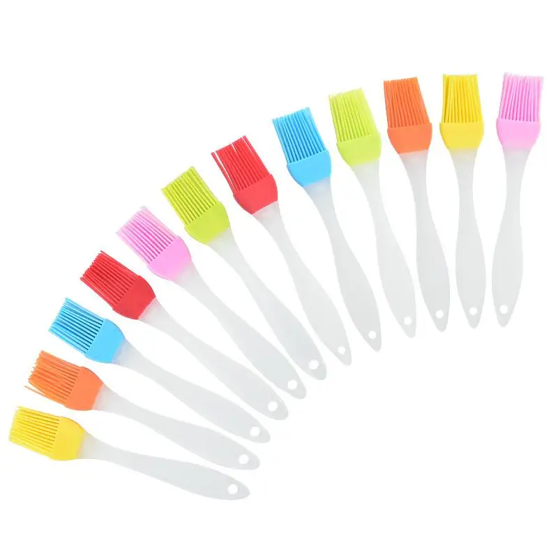 1 Pcs Silicone Brush With Plastic Handle Kitchen Accessories Barbecue Grill Oil Brushes BBQ Cooking Tools