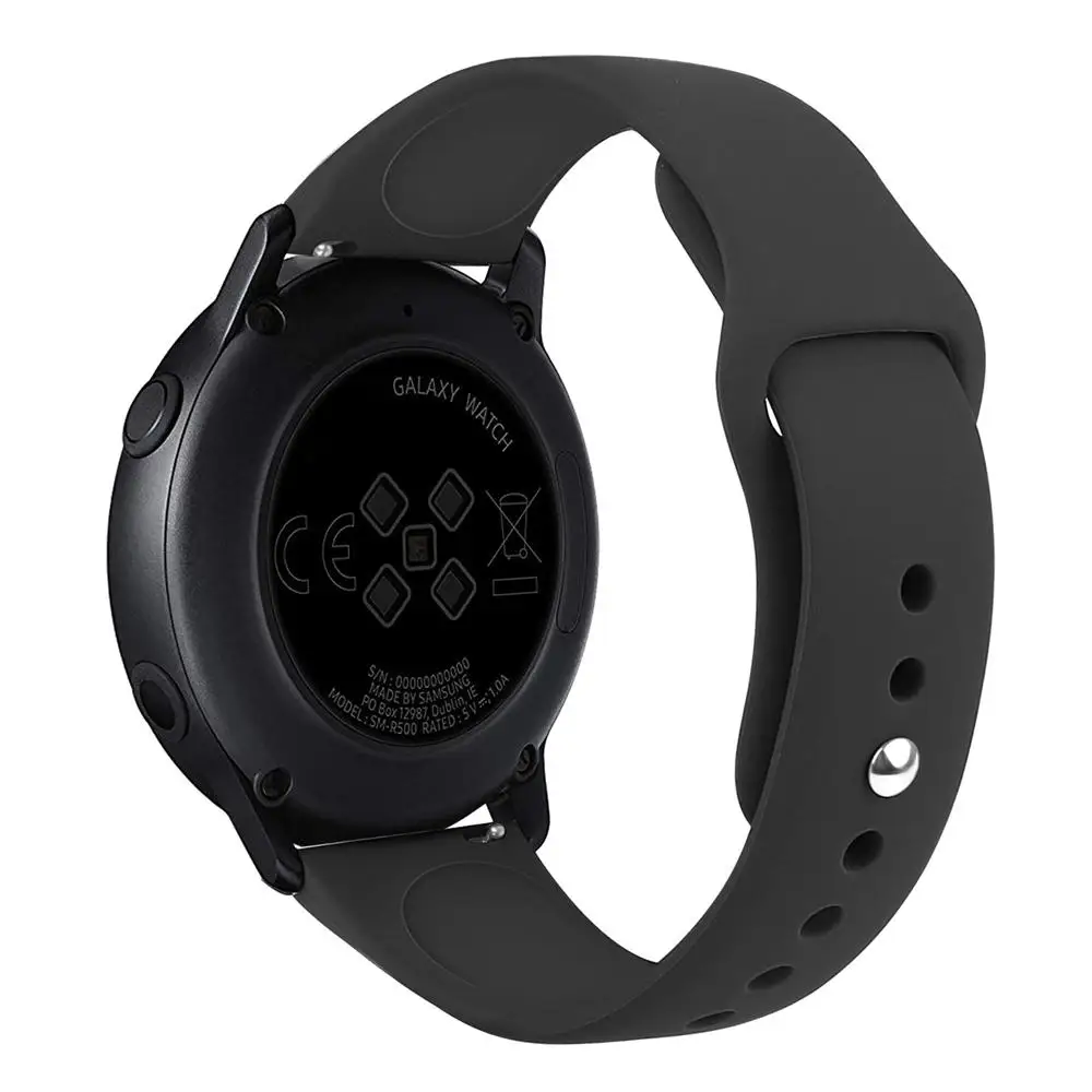 20 мм силиконовый браслет для умных часов для Garmin Vivoactive 3/3 Музыка/Vivomove HR/245/245 M браслет для Amazfit GTR 42 мм - Цвет ремешка: Black