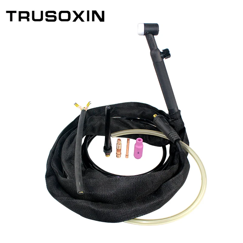 WP17V TIG WP-SR-17V Torch Tungsten Arc WP17 Argon 2.5 m 1ft Air Cooled WP-17 Flexible Head Gas Valve welding cap welding gun