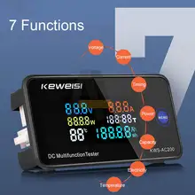 Voltmètre numérique AC 50 KWS AC300 V, tension 6 en 1, LED, ampèremètre 0 10/300 a, détecteur de puissance
