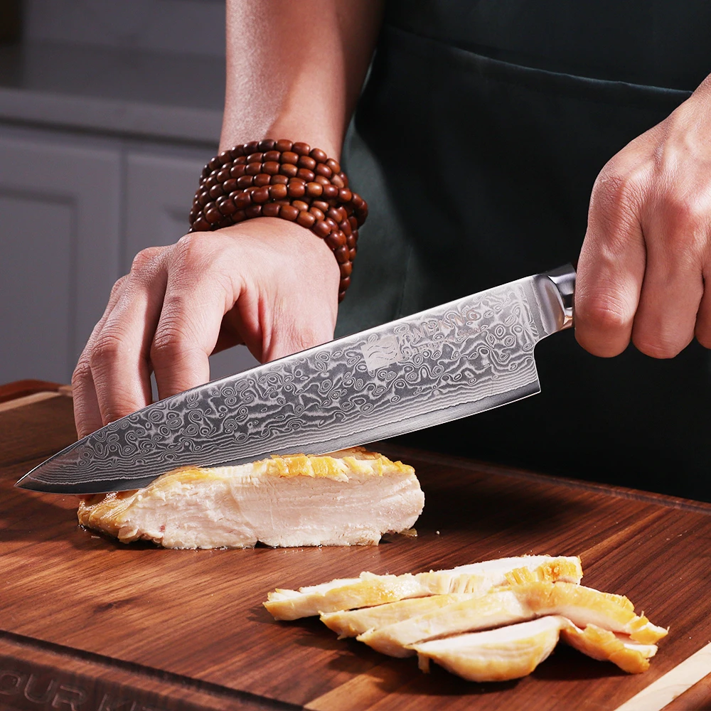 8 inch Chef's Knife | Stainless Steel Kitchen Chef Knife Wood