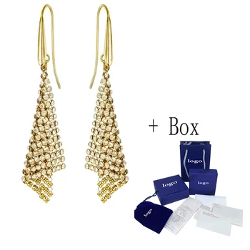 

MULIER 2019 new temperament elegant tassel puncture triangle shape earring female 5143068 birthday gift preferred gift free ship