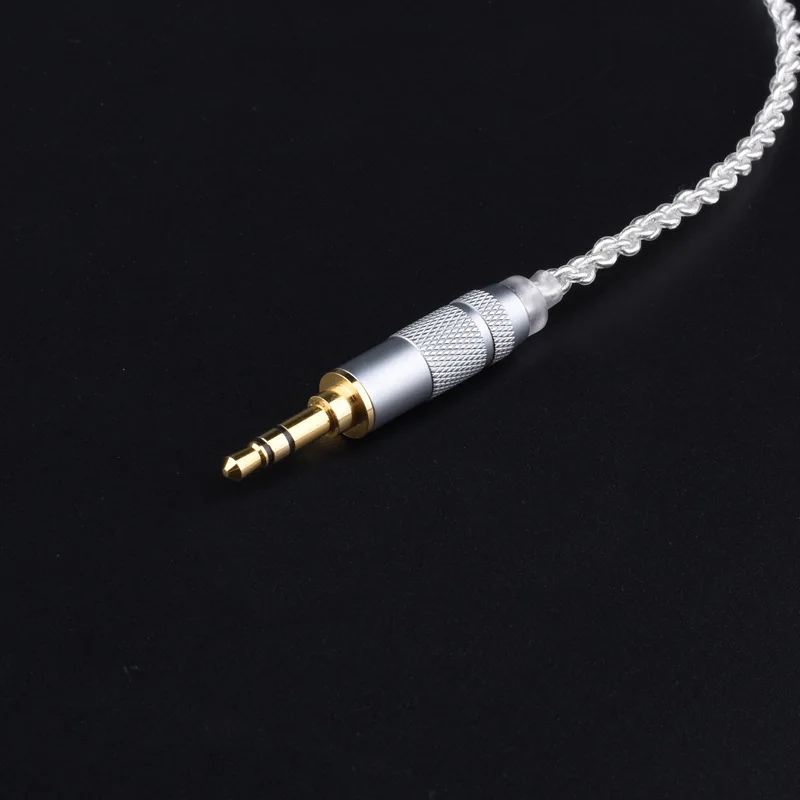 3 5 JACK Audio Headphone Upgrade Cable For Shure SE215 SE535 SE846 Single Crystal Copper Silver Plating DIY Headphone Cable