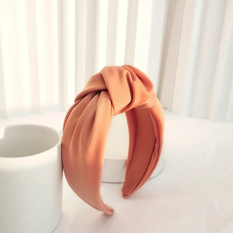 Satin Big Knot Haarbänder Stirnbänder Ornament Zubehör für Frauen Haarschmuck Großhandel – Detail 7