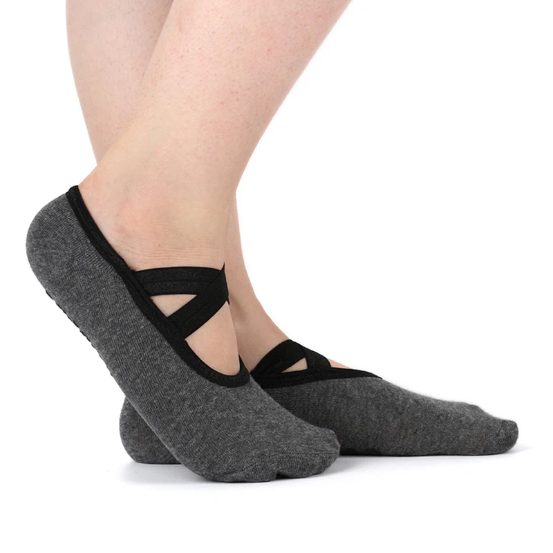 Женские нескользящие носки для йоги, с открытой спиной, для фитнеса, пилатеса, дышащие, для балета, для ног, для женщин, спортивный носок, тапочки для танцев