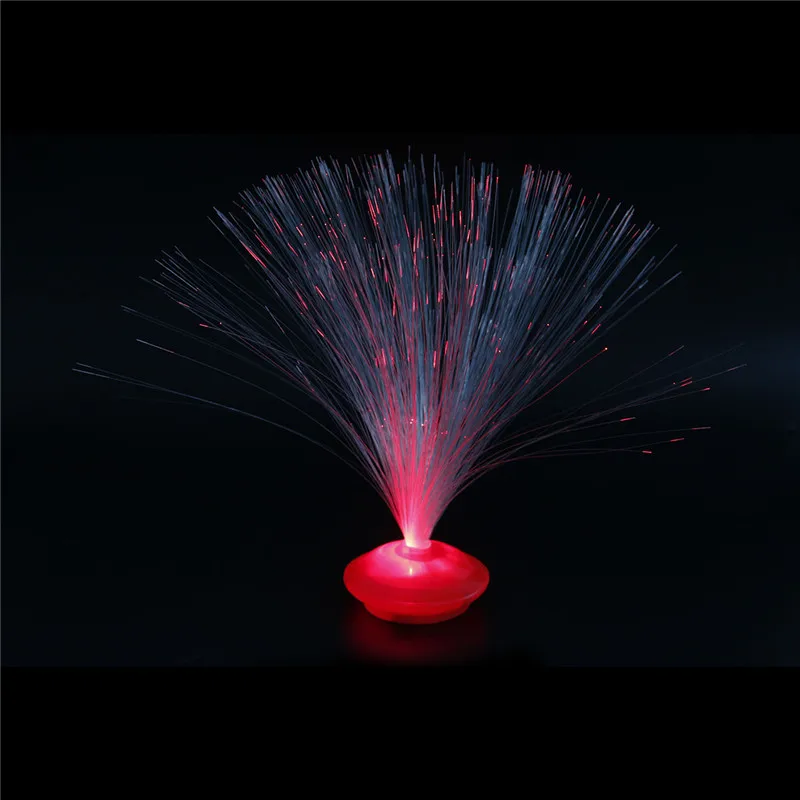 1PC Novelty Color Changing LED Fiber Optic Night Light Lamp Stand Decor Children Christmas Gift night lamp For Party