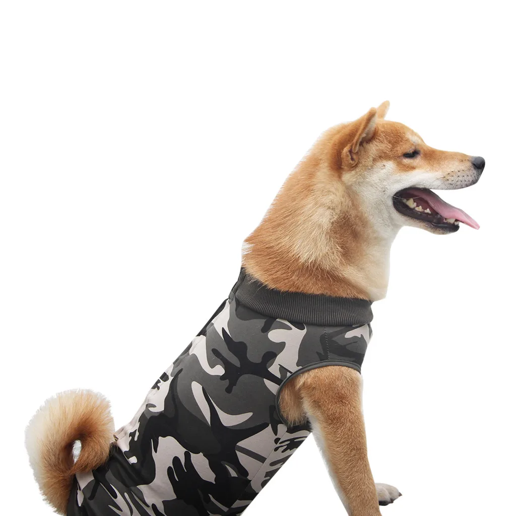 Camouflag мягкая Хирургическая Одежда для собак медицинский хирургический костюм для домашних животных рубашка для собак жилет Ropa Perro для собак французская одежда для бульдога