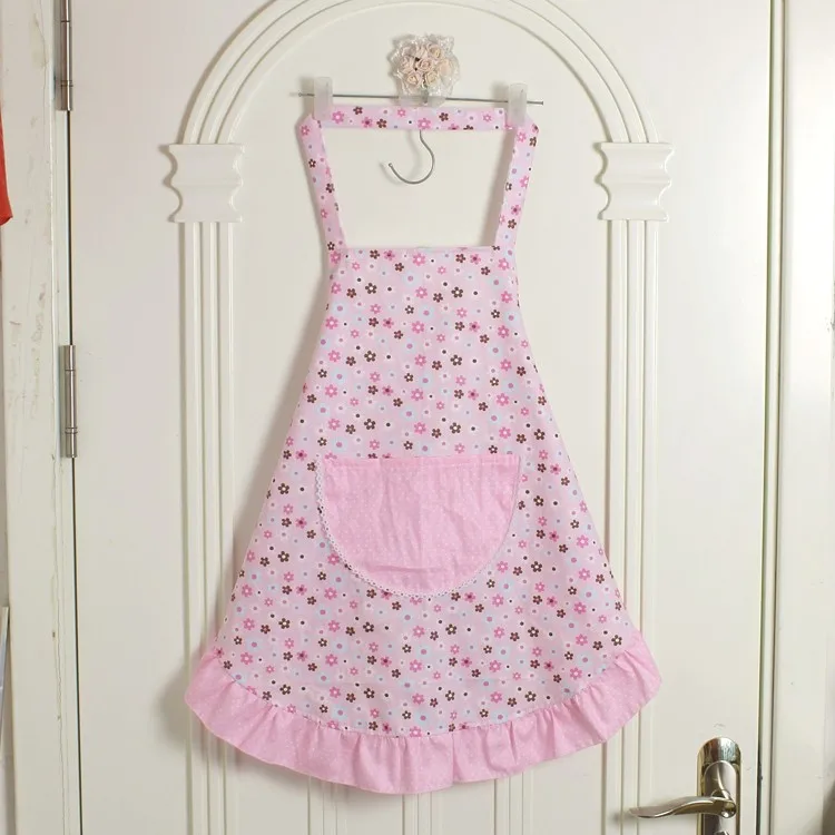 New cotton cloth princess apron print floral cleaning apron kitchen aprons for women baking mats helper Sleeveless Apron sale