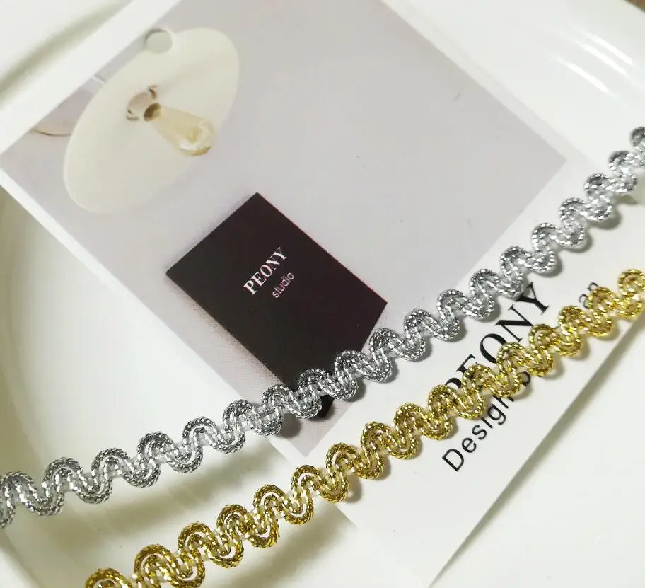 

1M High Quality Silver Gold Lace Fabric Applique Lace Trim Ribbon Guipure Fabric Laces Sewing Trimmings dentelle encajes YU49