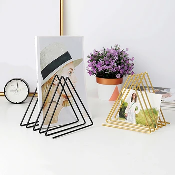 

Simple Wrought Iron Triangle Bookshelf Home File Storage Bookshelf Wrought Iron Office Desktop Storage Rack