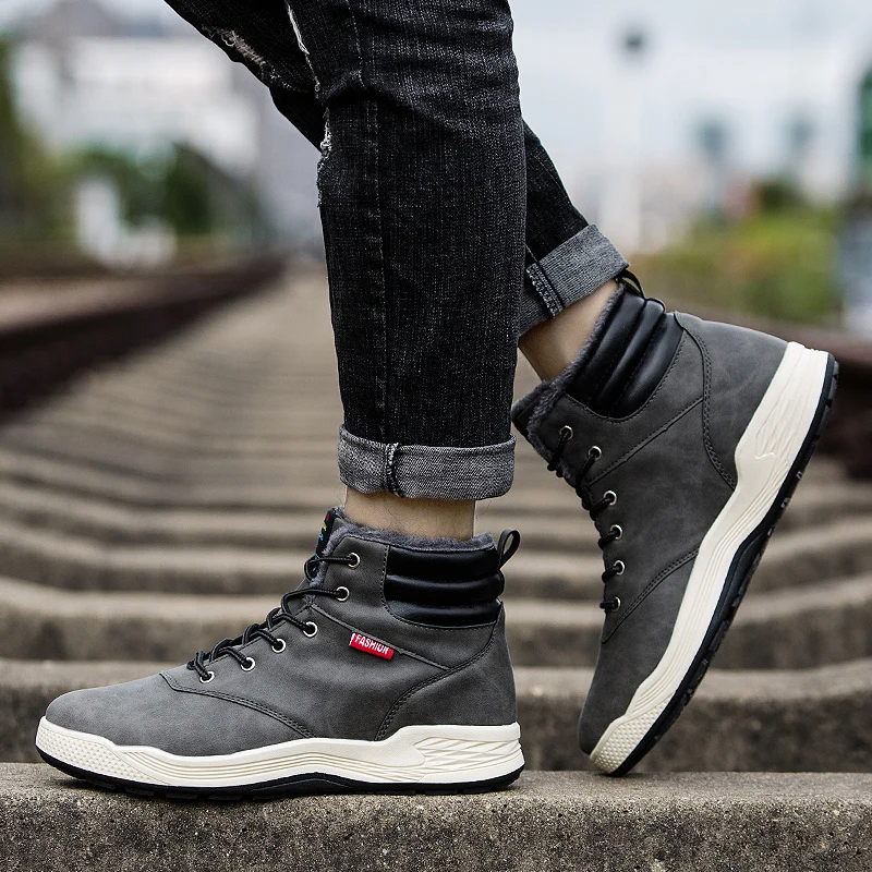 MAISMODA/зимние сапоги, сохраняющие тепло, с мехом, плюшевые, водонепроницаемые, на шнуровке, зимние сапоги, рабочие, большие размеры 39-47, YL633