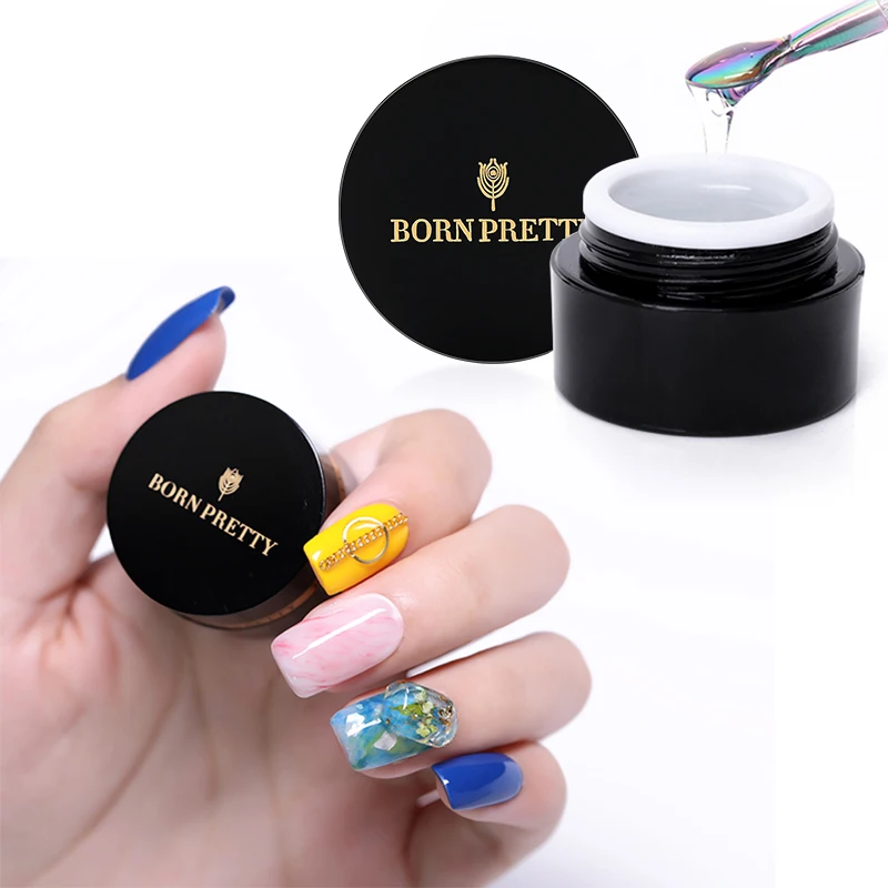 Гель для ногтей BORN PRETTY 5 мл Прозрачный трехмерный эффект Стразы УФ гель