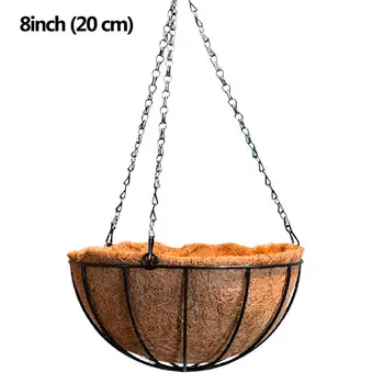 

20cm Hanging Coconut Vegetable Flower Pot Basket Liners Planter Garden Decor Iron Art Garden Flower & Planters Pots