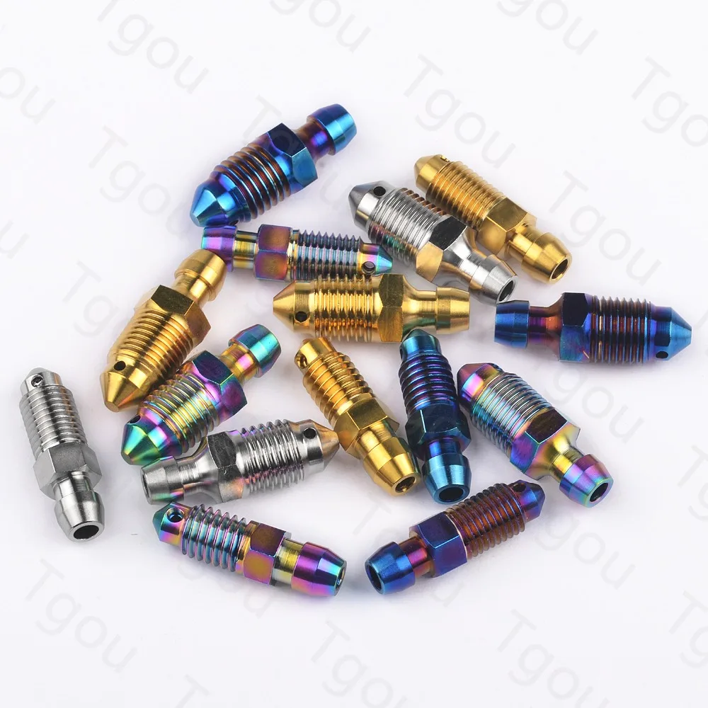 Tgou Titanium Bolt M8 M10 Pitch 1.0/1.25mm Motorcycle Brake Caliper Oil Drain Deflation Screws
