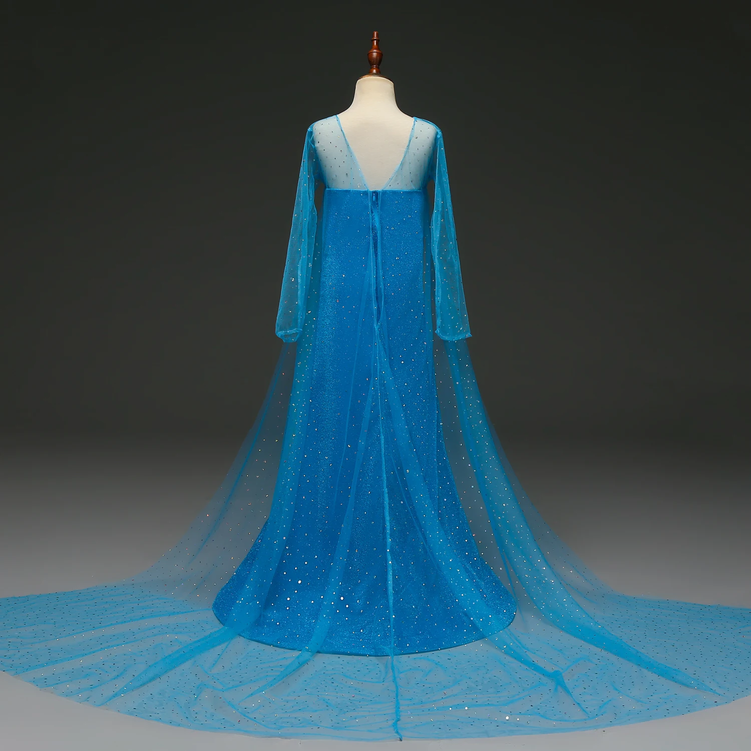 

Halloween Cosplay Elsa Costume Dress Baby Girls Clothes Blue Robe Dresses Fantasy Christmas Dress for 4 10 Yrs Children Clothing