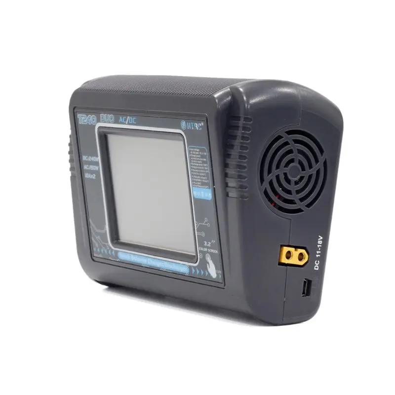 HTRC T240 DUO AC 150 Вт/DC 240 Вт сенсорный экран двухканальный 10A RC Баланс Зарядное устройство Dis зарядное устройство для LiPo LiHV LiFe Lilon NiCd Pb