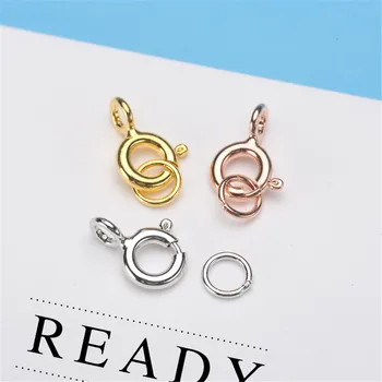 

10pcs 925 Sterling Silver Round Claw Spring Clasps Hooks For Bracelet Necklace Connectors DIY Jewelry Making