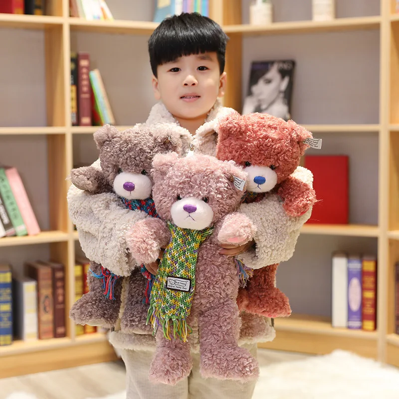 

40 см Высококачественный милый шарф нищего мишки плюшевые игрушки мягкие милые животные куклы для детей девочек хорошие подарки Домашний декор