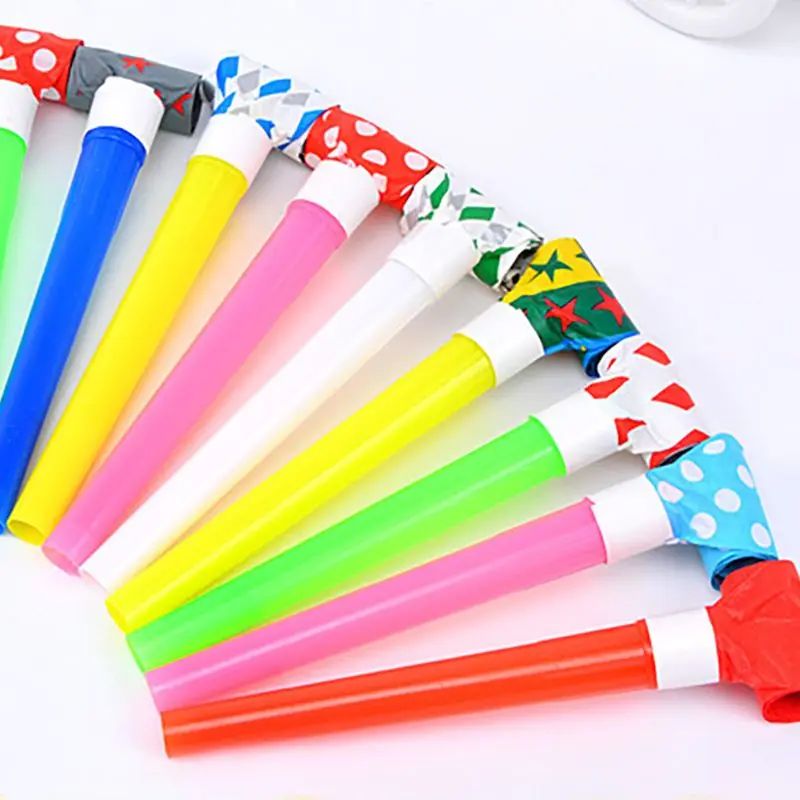 Plastic Blow Outs Whistle Horns Noisemaker Toy Celebration Birthday Parties Random Color 10pcs/bag Party Blower Musical Blowout | Спорт и