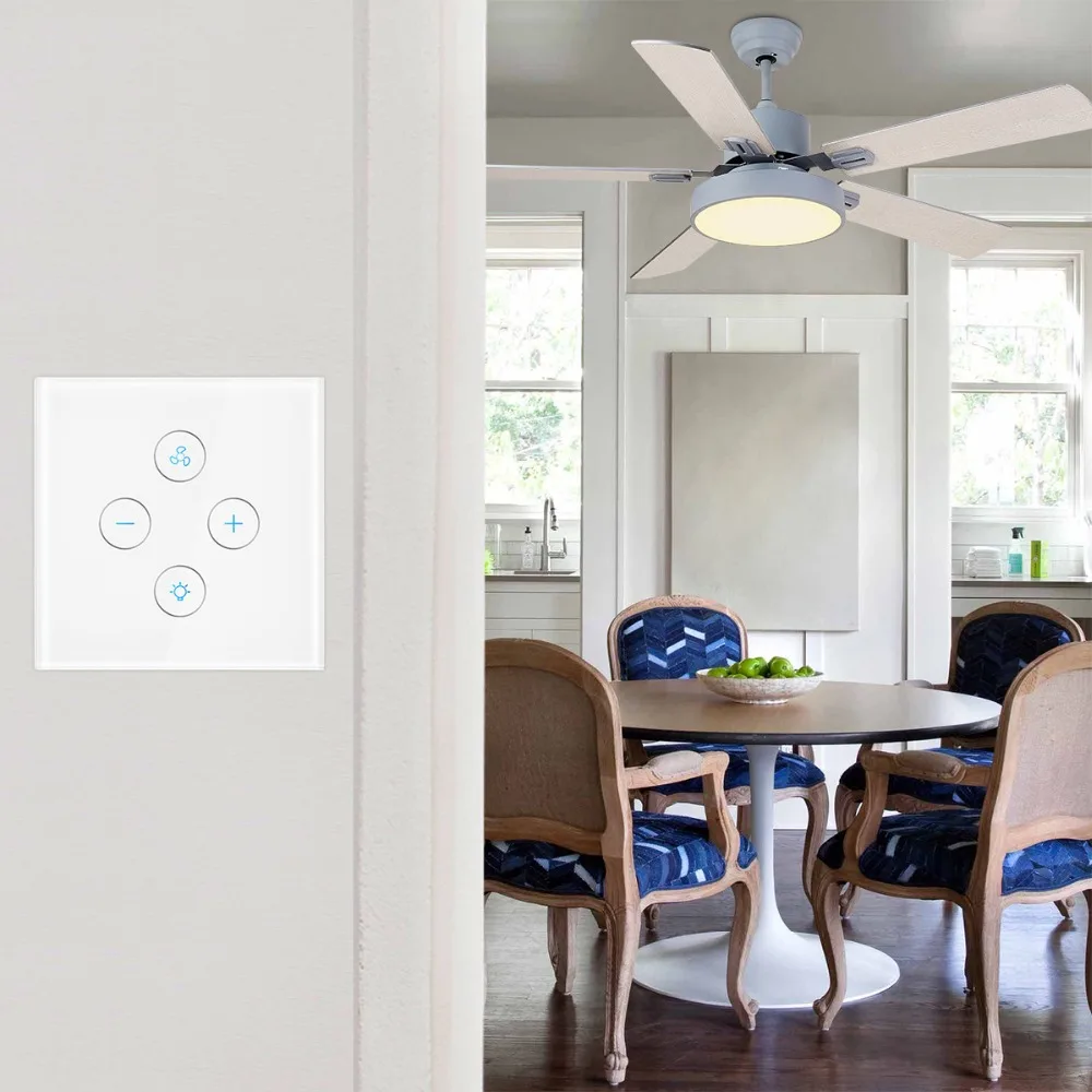 WiFi умный потолочный вентилятор светильник настенный выключатель жизни приложение Tuya пульт дистанционного управления различными скоростями прерыватель совместим с Alexa Google Home