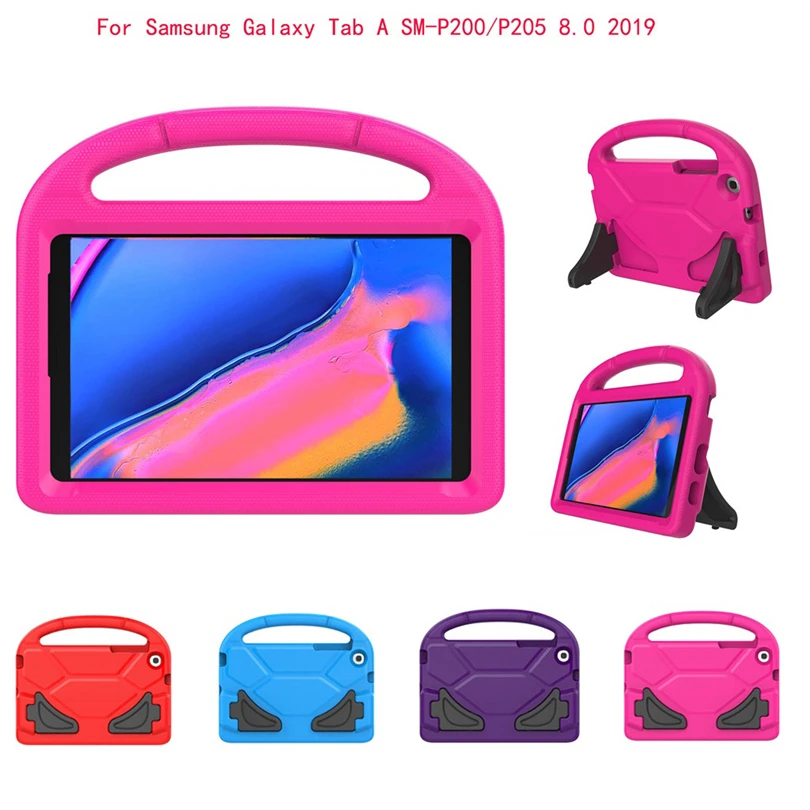 

Kids Tablet Case For Samsung galaxy tab A 8.0 2019 SM-P200 P205 P207 EVA Tablet Stand Kickstand Shockproof Back Cover A20