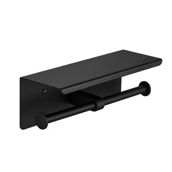 

Rustproof Double Roll Toilet Paper Holder Corrosion Resistant With Shelf Stainless Steel Wall Mountded Modern Bathroom Kitchen