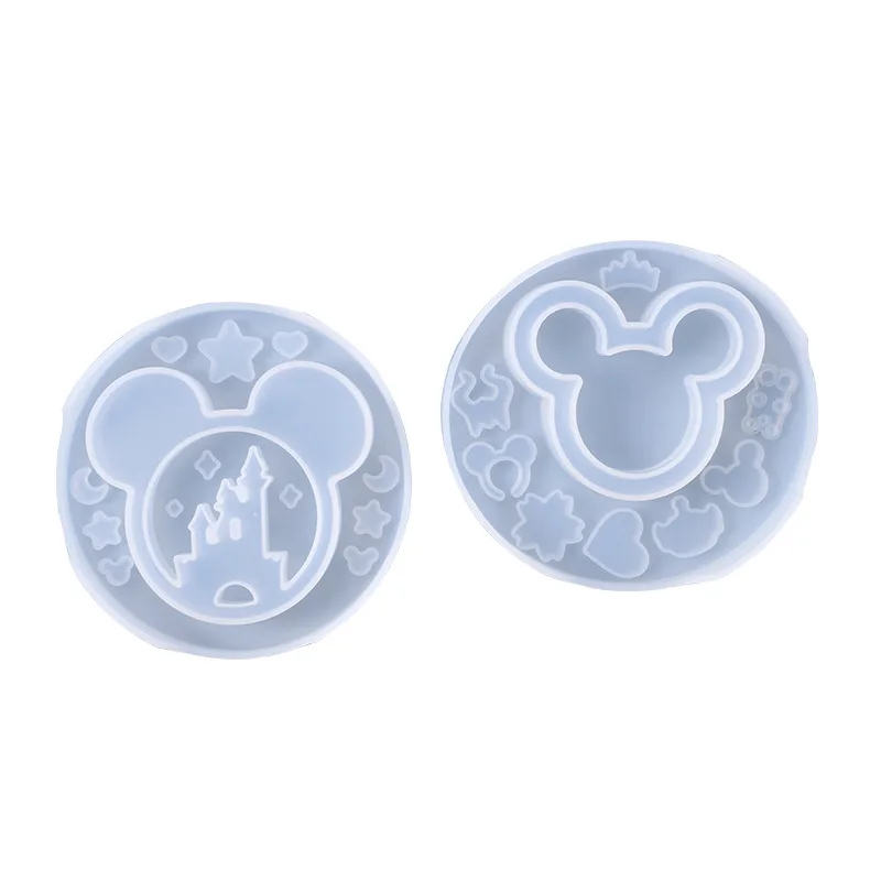 Castle Mouse Shaker Mold Resin Epoxy Jewelry Key Chain Making Diy Bottle Maple Leaf Shaker Filling Stuff Silicone Molds