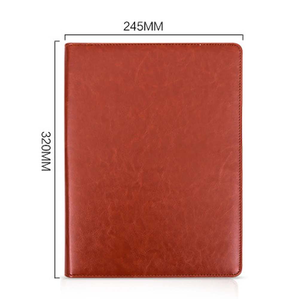 

Multifunctional Conference Folder Soft Leather Portable Meeting Organiser with Calculator Travel Journal Daily Plan Notebooks