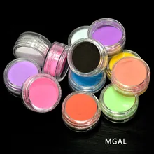 12 коробок(2,5 мл) ногтей акриловый пигмент порошок 12-цвет(черный/розовый.) Акриловый порошок здание резьба ногти Декор блеск пигмент 6 коробка
