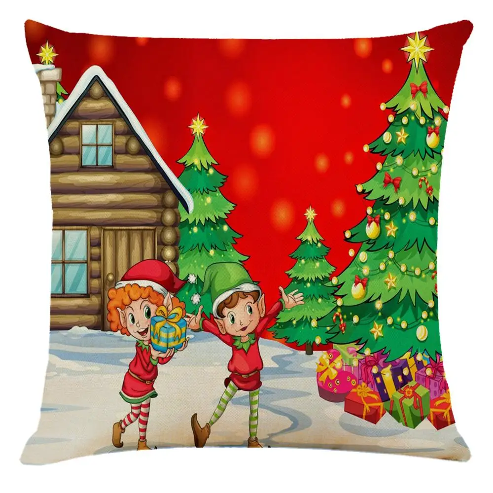 Yitun Merry Christmas Декоративные Чехлы на подушку уютные поясничные подушки защитные оболочки для домашнего дивана уличная Подушка Sham - Цвет: PR190842