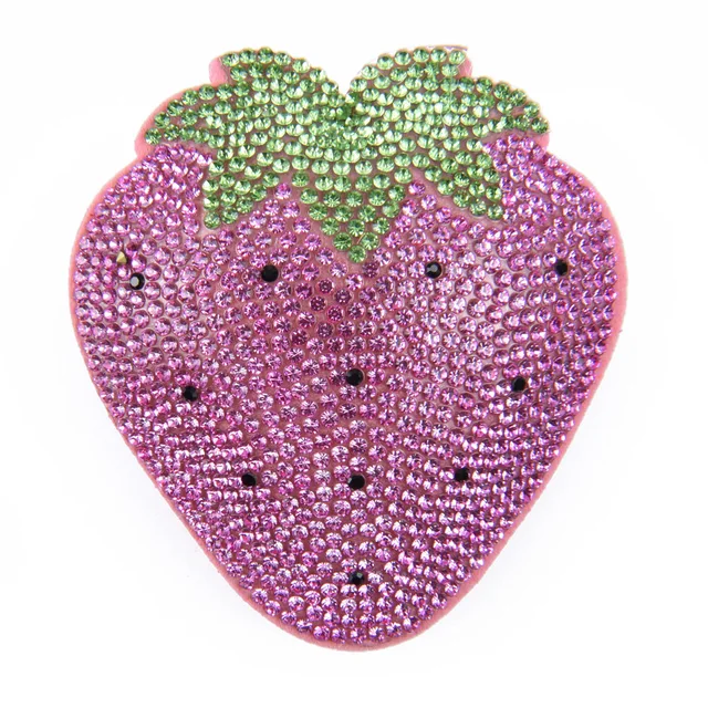 Hot Sale 1 Pcs Full Crystal Fabric Croc Shoe Charms Bling Embroidery Pink Shoes Decorations Grey Bear Clog Shoes Accessories b6008