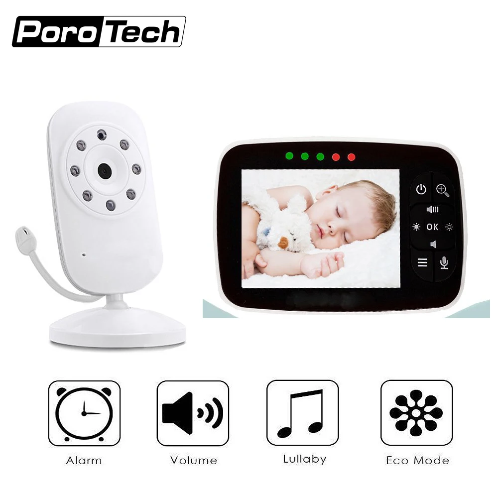 

3.5inch LCD Screen Baby Crying Alarm Babysister Monitor Infrared Nanny Camera Room Temperature Temperature Monitoring Camera