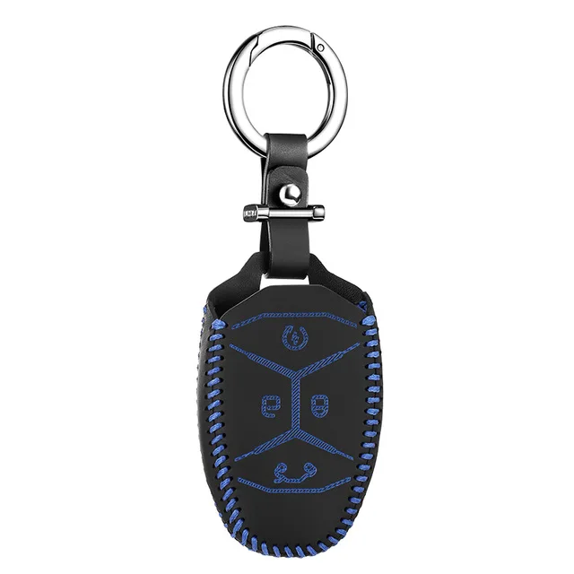 2S blue LUCKEASY для Geely Emgrand LYNK CO 01 02 03 чехол для автомобильного ключа чехол-кошелек держатель для ключей - Название цвета: 2S blue