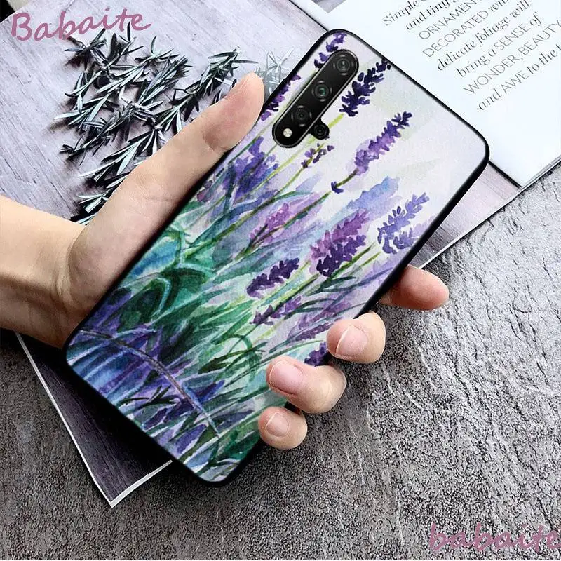 New art watercolor romantic lavender flowers