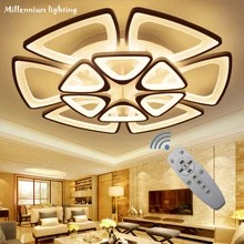 Акриловый современный светодиодный потолочный светильник s для гостиной, спальни, столовой, комнатная потолочная лампа светильник, светильник, светильники AC90-240V QIANXIA