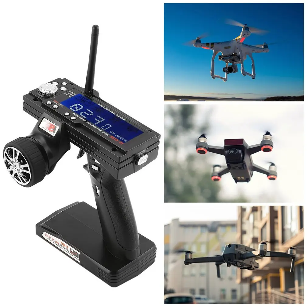Goede 2.4G 3CH FS GT3B RC Boot Auto Pistool Controller Zender en Ontvanger Voor Radio Control Modellen Hoge Gevoeligheid met LED Scherm